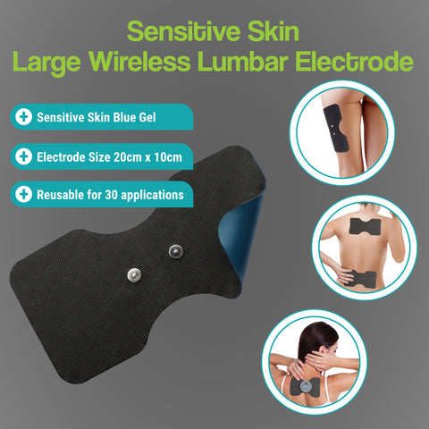 Combo Series of Sensitive Skin Wireless TENS Large Lumbar Pads