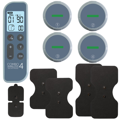Professional Wireless TENS & EMS for Pain Relief and Muscle Recovery | 18 Programmes